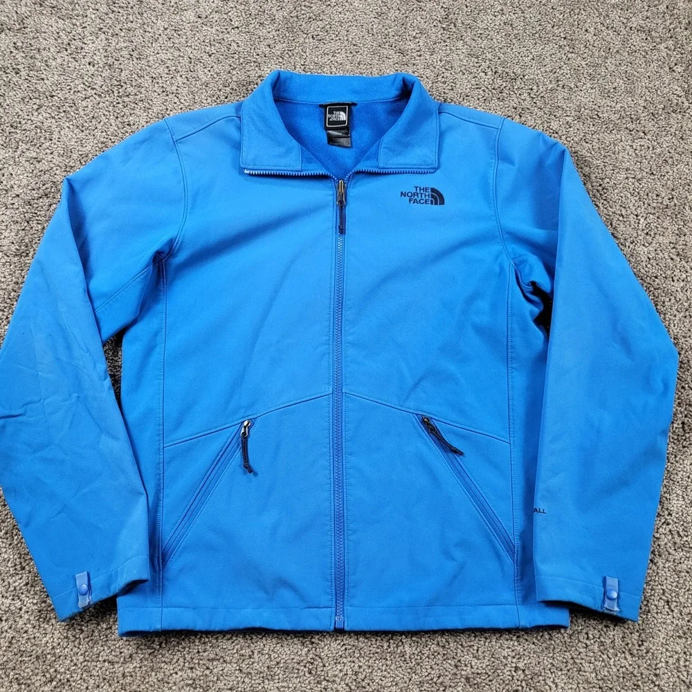 The North Face WindWall Softshell‎ Jacket Mens Small Blue Full Zip Outdoor Coat